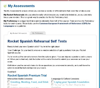 Rocket Spanish My Assessments